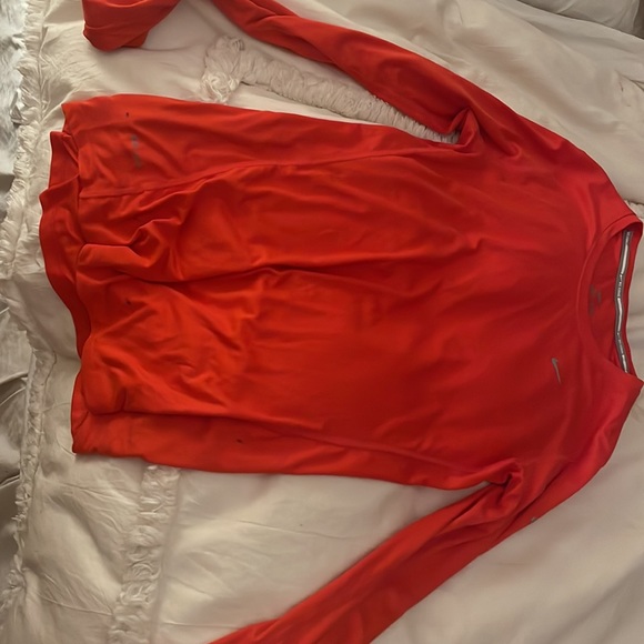 Coral/orange Nike dri fit long sleeve top size small - Picture 3 of 4